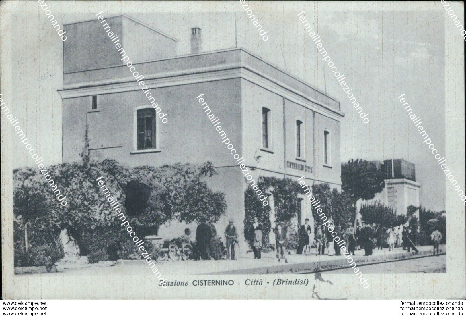 Bc350 Cartolina Stazione Cisternino Citta' Brindisi 1942 - Brindisi
