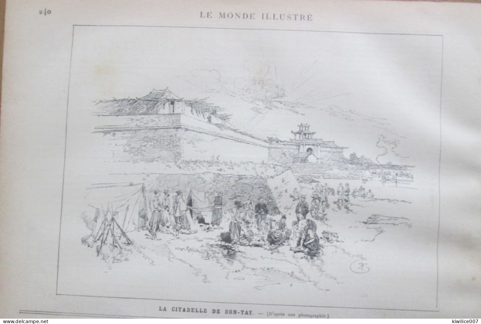 1884 La Citadelle De SON TAY   Sơn Tây VIETNAM  Hanoi - Stiche & Gravuren