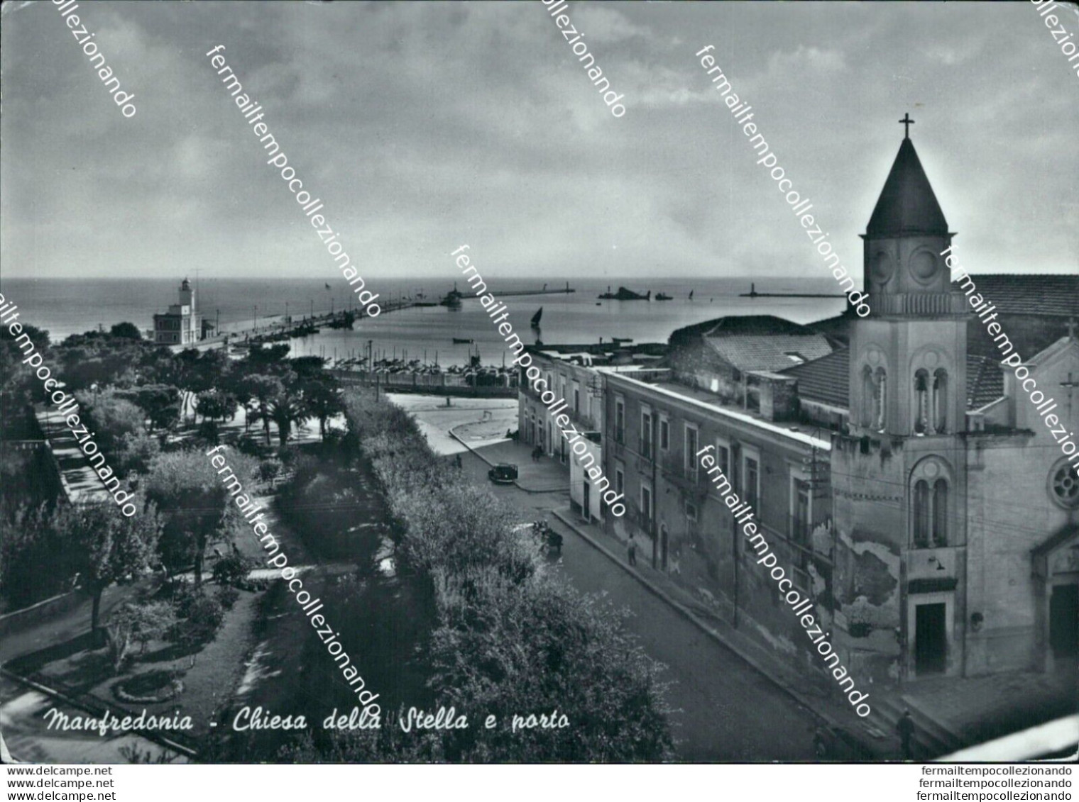 M661 Cartolina Manfredonia Chiesa Della Stella E Porto Provincia Di Foggia - Foggia