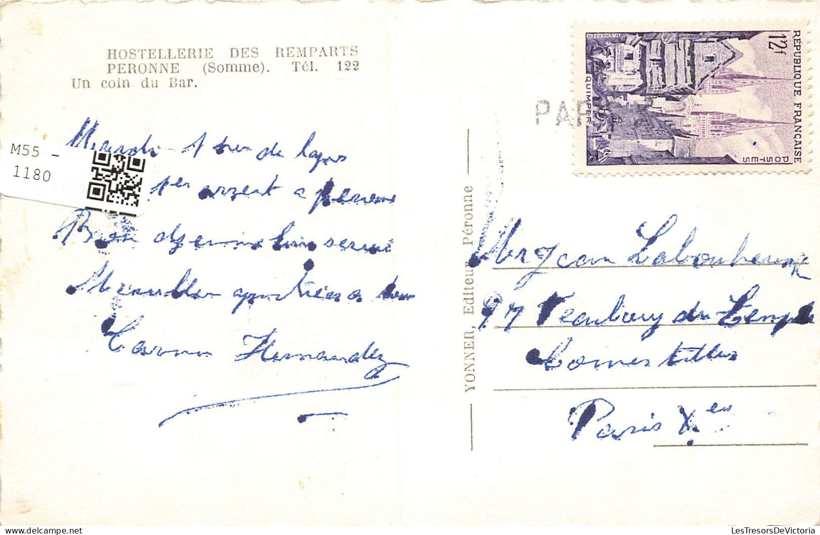 FRANCE - Peronne - Un Coin Du Bar - Hostellerie Des Remparts -  Carte Postale Ancienne - Other & Unclassified