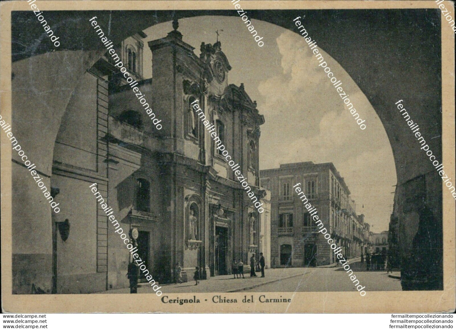 M672 Cartolina Cerignola Chiesa Del Carmine Provincia Di Foggia - Foggia