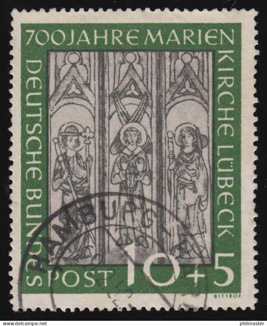 139I Marienkirche 10 Pf Mit PLF I Ausbuchtung Am R In KIRCHE, Gestempelt O - Variétés Et Curiosités