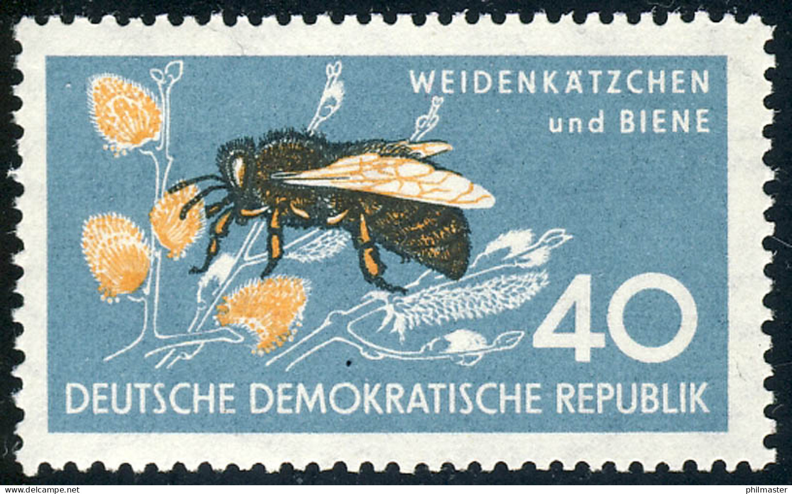 692 Naturschutz Honigbiene 40 Pf ** - Ongebruikt