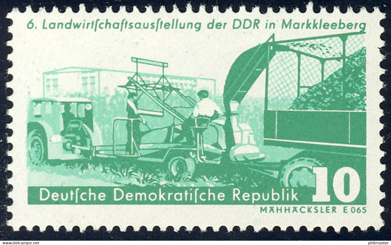 629 Landwirtschaftsausstellung Mähhäcksler 10 Pf ** - Unused Stamps