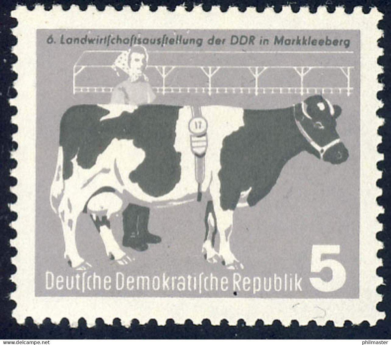 628 Landwirtschaftsausstellung Zuchtkuh 5 Pf ** - Ongebruikt