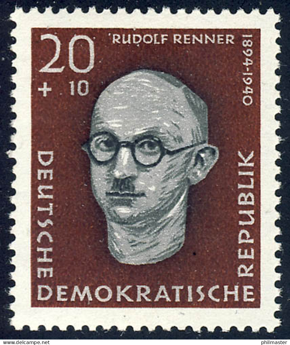 638 Gedenkstätten Renner 20+10 Pf ** - Unused Stamps