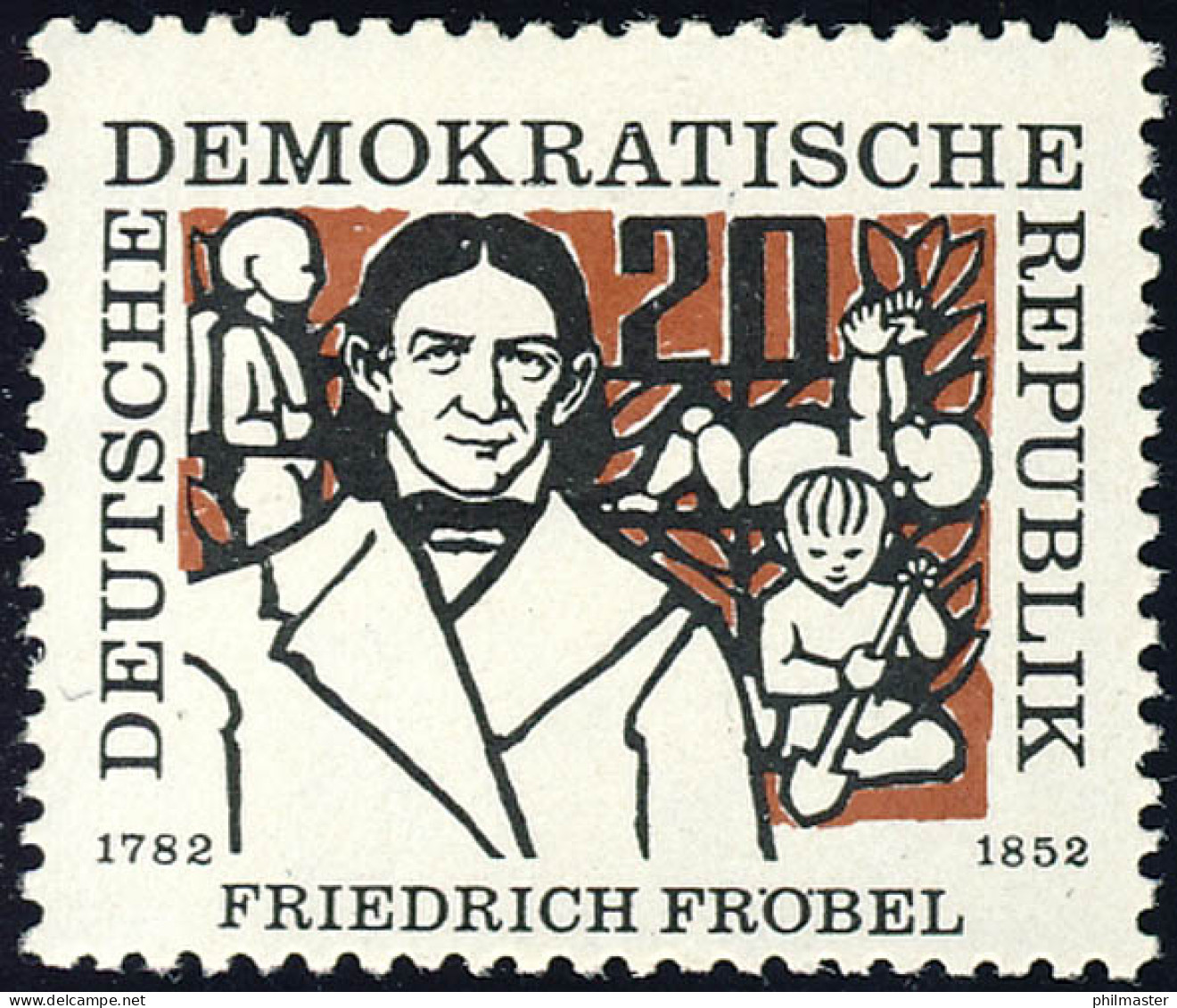 565 Friedrich Fröbel 20 Pf ** - Nuovi