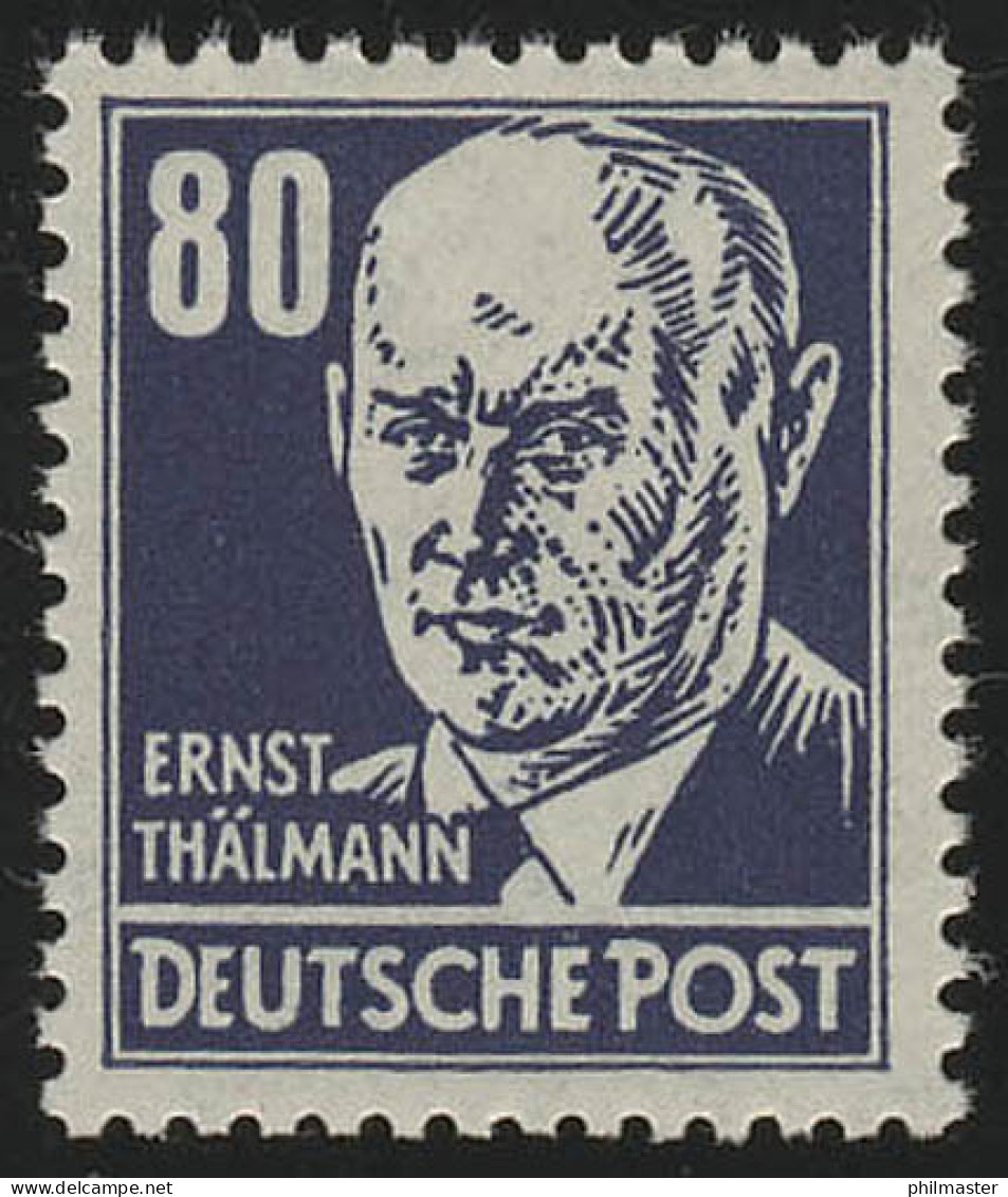 339za XI Ernst Thälmann 80 Pf Blau Wz.2 XI ** - Unused Stamps