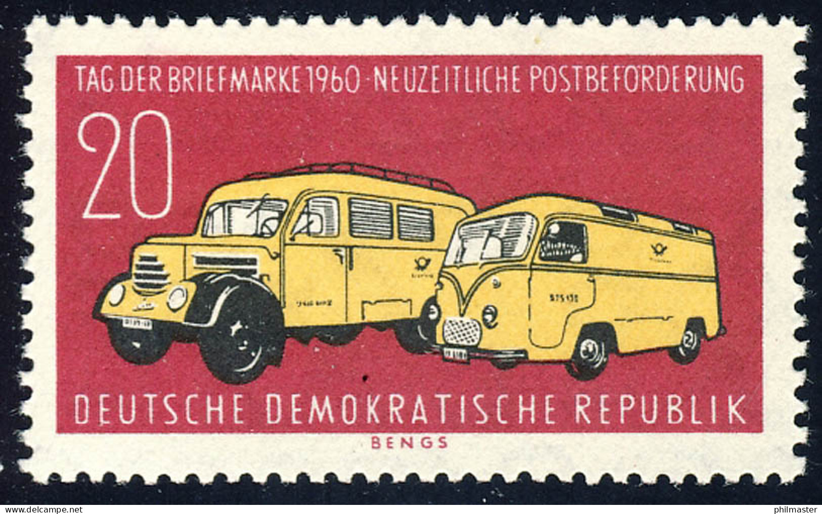 789 Tag Der Briefmarke Postkraftwagen 20 Pf ** - Unused Stamps