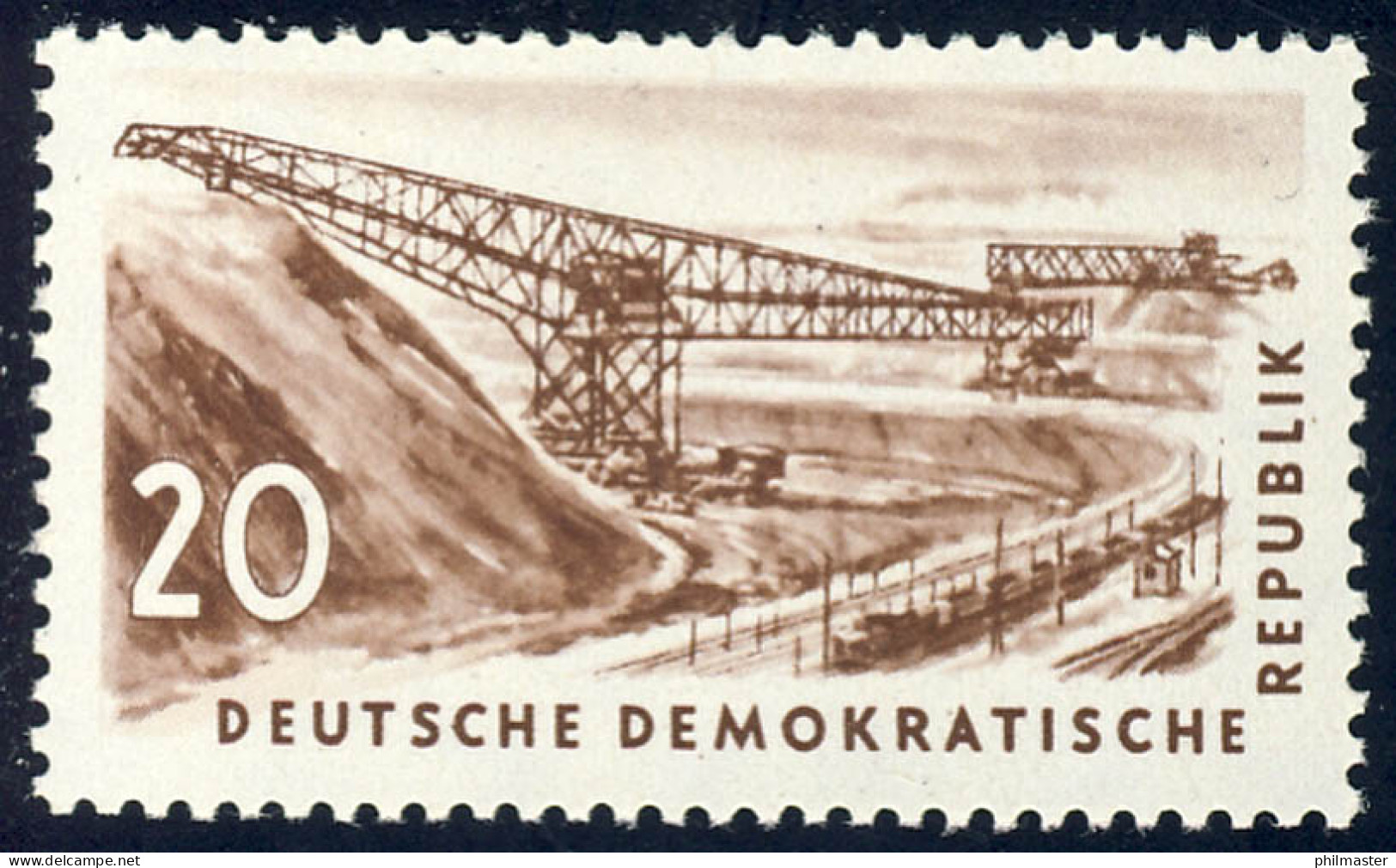 570 Kohlebergbau 20 Pf Förderbrücke** - Neufs