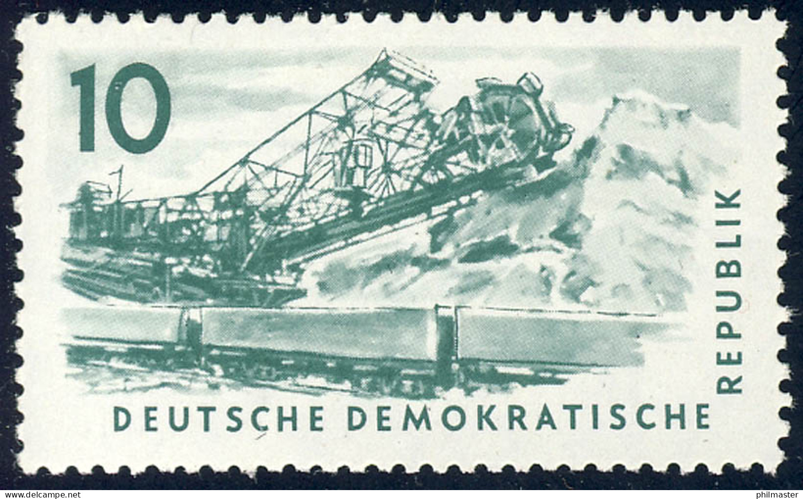 569 Kohlebergbau 10 Pf Schaufelradbagger ** - Unused Stamps