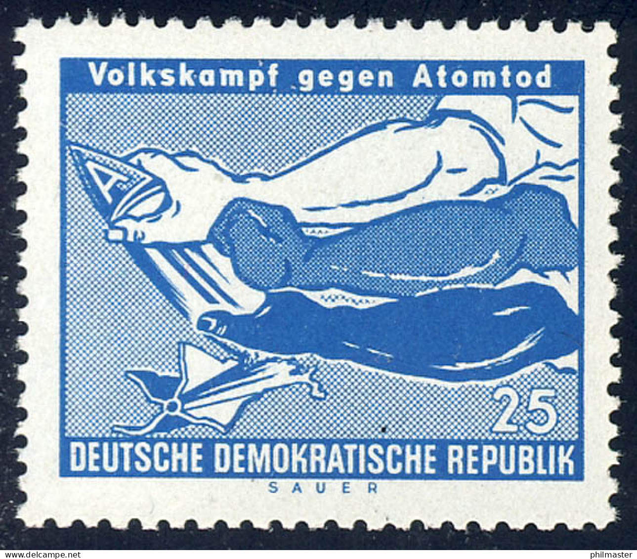 656 Volkskampf Gegen Atomtod 25 Pf  ** - Unused Stamps