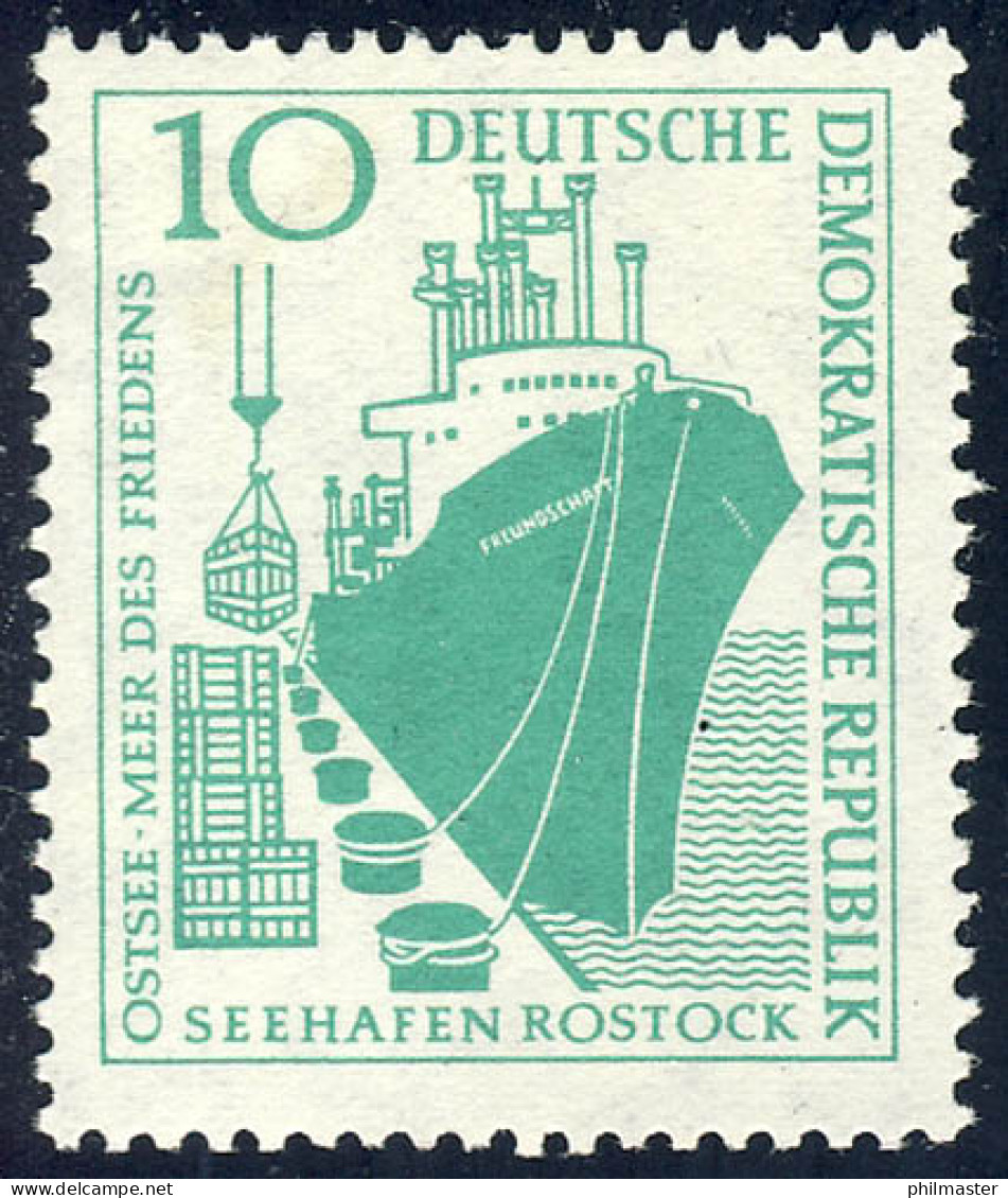 663 Seehafen Rostock 10 Pf ** - Unused Stamps
