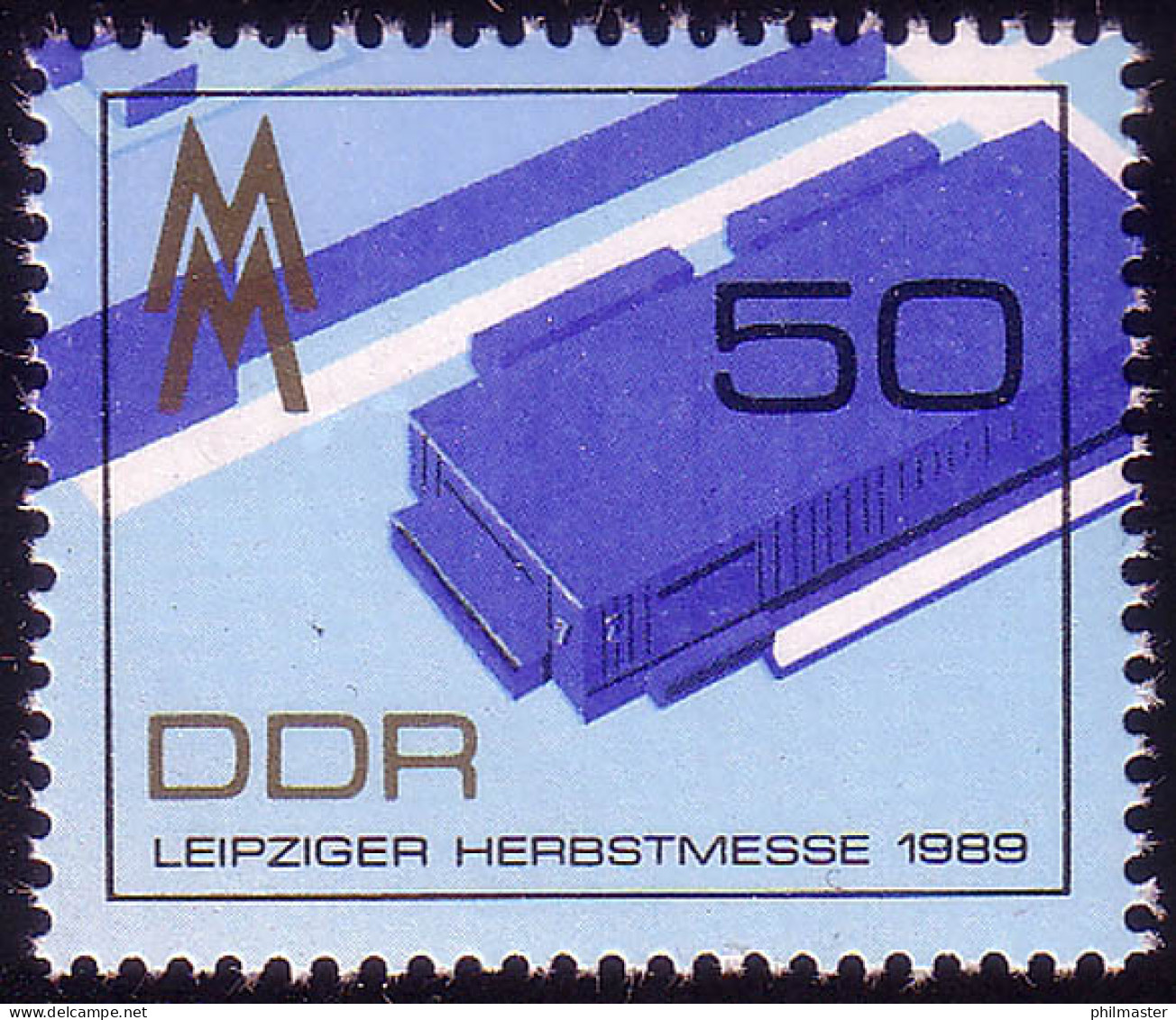 3267 Leipziger Herbstmesse 50 Pf 1989 Aus Block 99 ** - Ungebraucht