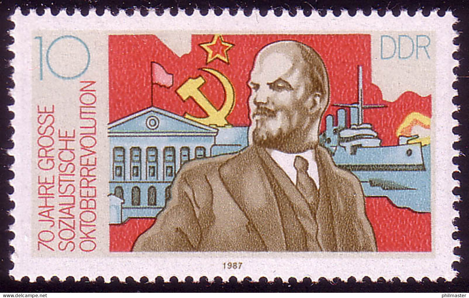 3130 Oktoberrevolutionin Rußland 10 Pf ** - Unused Stamps