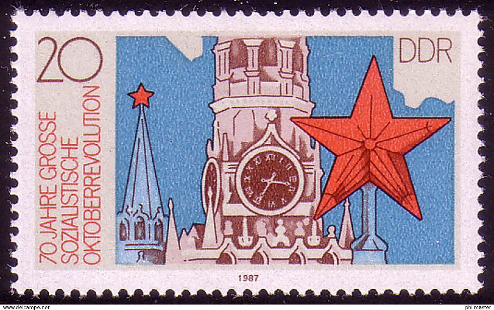 3131 Oktoberrevolutionin Rußland 20 Pf ** - Unused Stamps