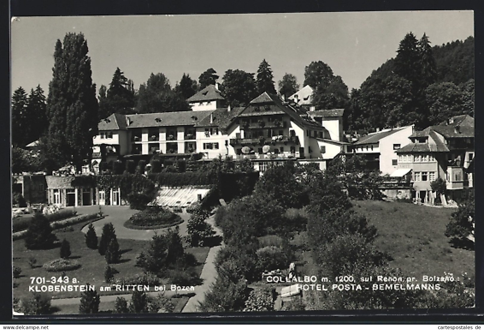 Cartolina Klobenstein Am Ritten, Hotel Posta-Bemelmanns  - Otros & Sin Clasificación