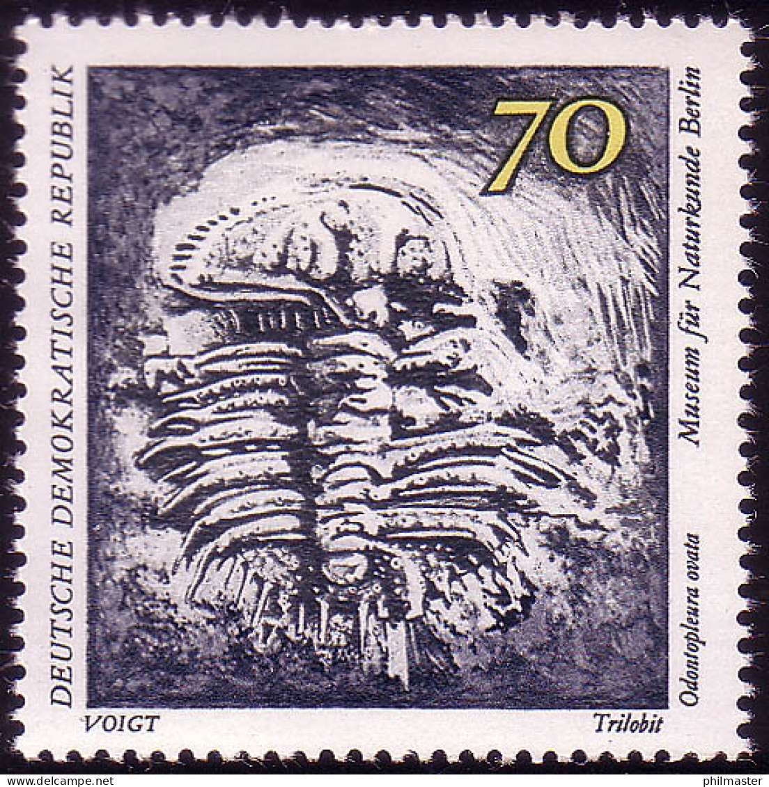 1827 Naturkunde Trilobit 70 Pf ** Postfrisch - Unused Stamps