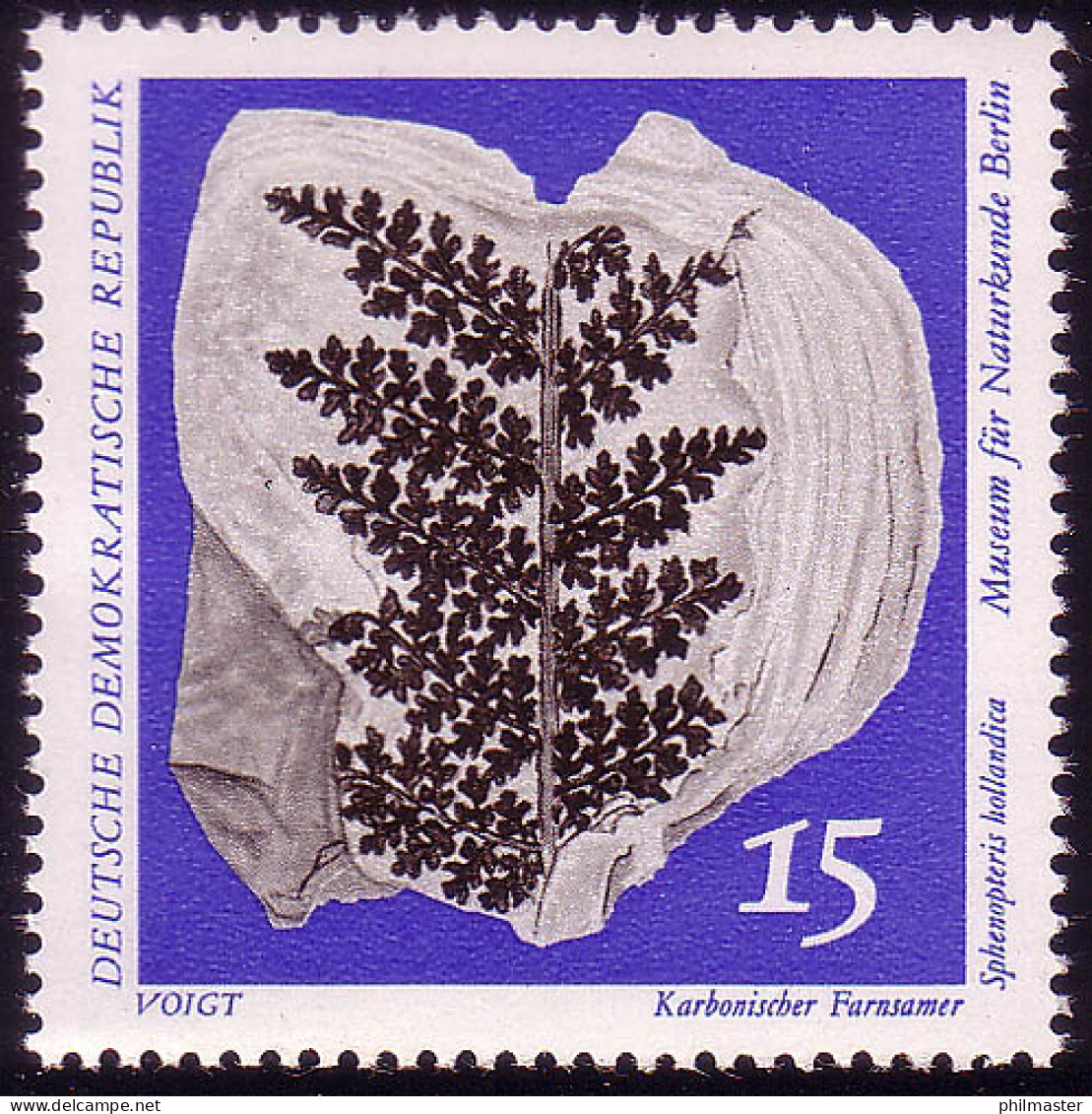 1823 Naturkunde Farnsamer 15 Pf ** Postfrisch - Unused Stamps