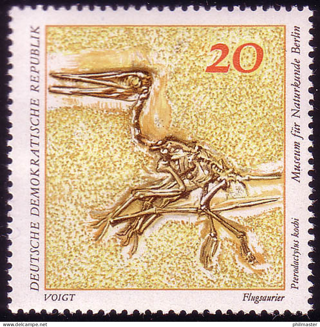 1824 Naturkunde Flugsaurier 20 Pf ** Postfrisch - Unused Stamps