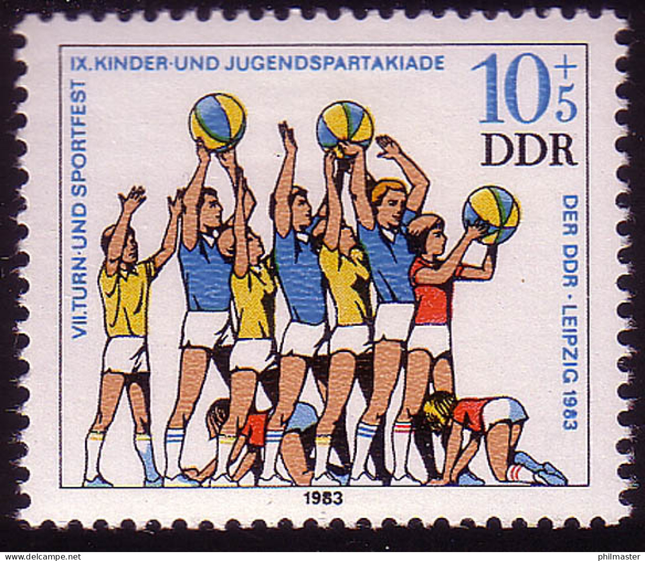 2814 Kinder- Und Jugendspartakiade 1983 10+5 Pf ** Postfrisch - Unused Stamps