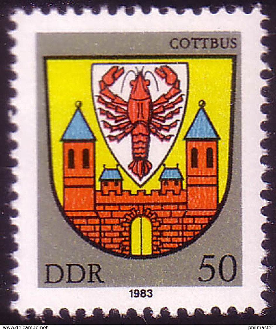 2818 Stadtwappen Cottbus ** Postfrisch - Neufs