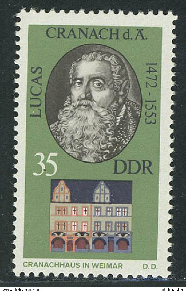 1860 Gedenkstätten Weimar Cranach 35 Pf ** Postfrisch - Neufs