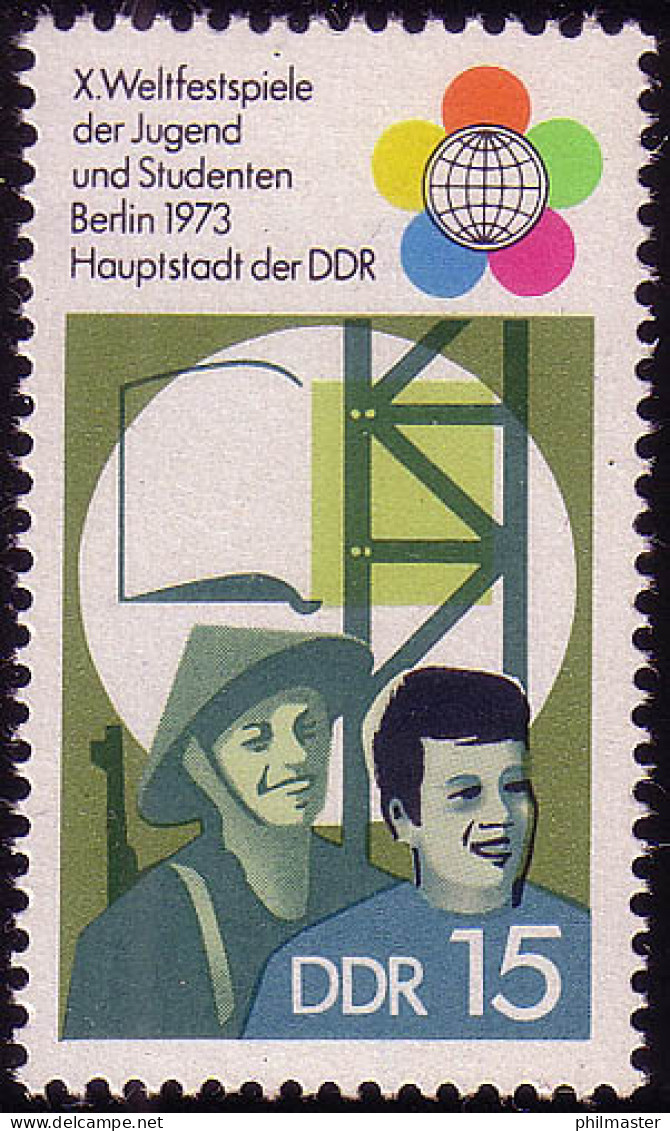 1863 Weltfestspiele Jugend + Studenten 15 Pf ** Postfrisch - Unused Stamps