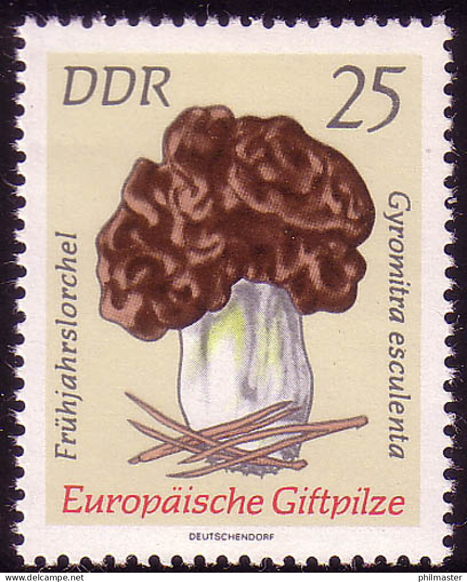 1937 Giftpilze Frühjahrslorchel 25 Pf ** Postfrisch - Unused Stamps