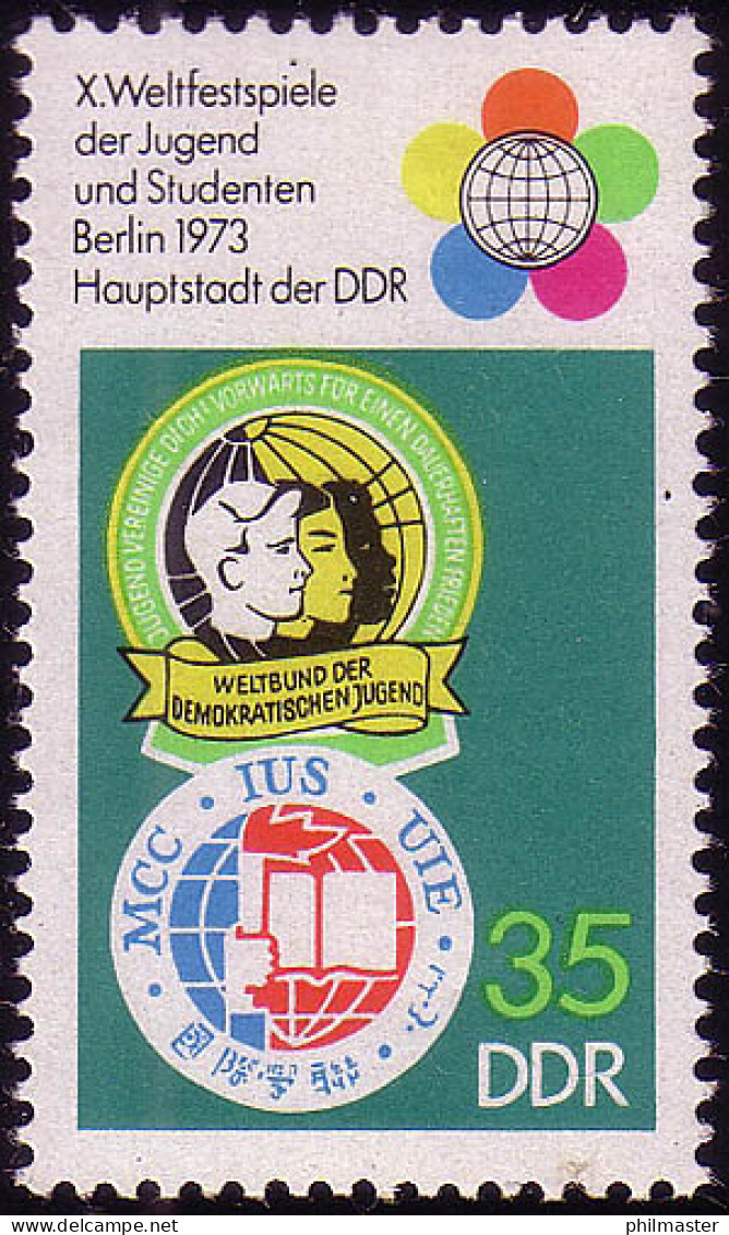 1866 Weltfestspiele Jugend + Studenten 35 Pf ** Postfrisch - Unused Stamps