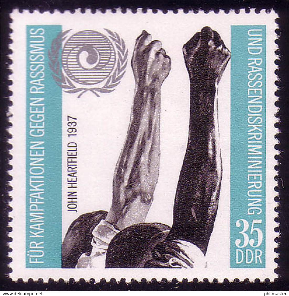 1702 Jahr Gegen Rassismus 35 Pf ** Postfrisch - Unused Stamps