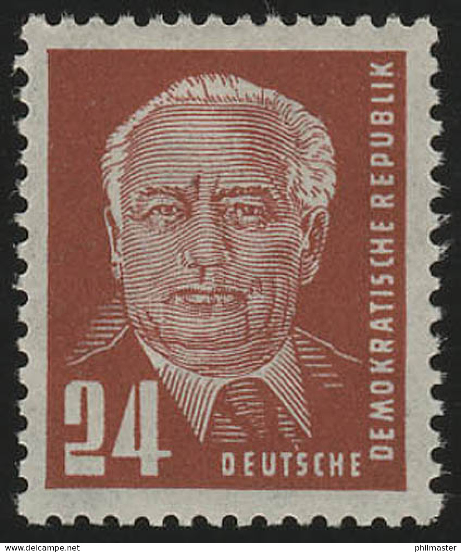 252a Wilhelm Pieck 24 Pf ** Geprüft - Unused Stamps