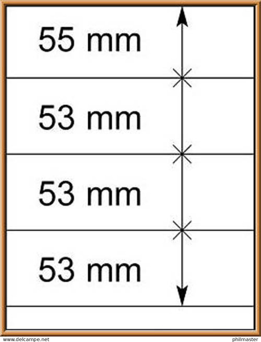 LINDNER-T-Blanko - Einzelblatt 802 412 - Blank Pages