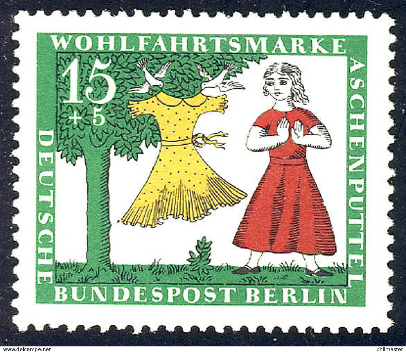 267 Brüder Grimm Aschenputtel 15+5 Pf ** - Unused Stamps