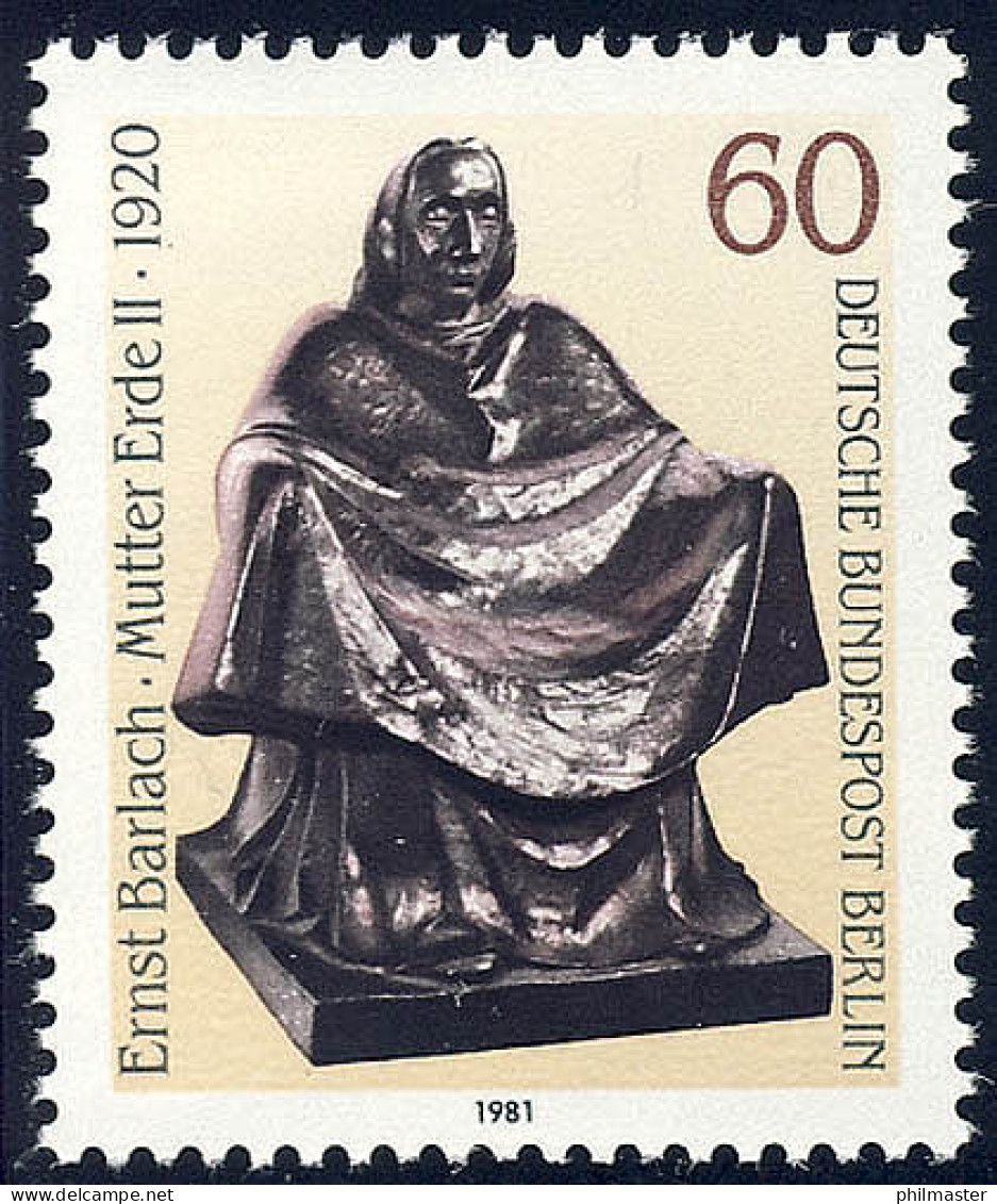 656 Skulpturen 60 Pf Ernst Barlach ** - Nuovi