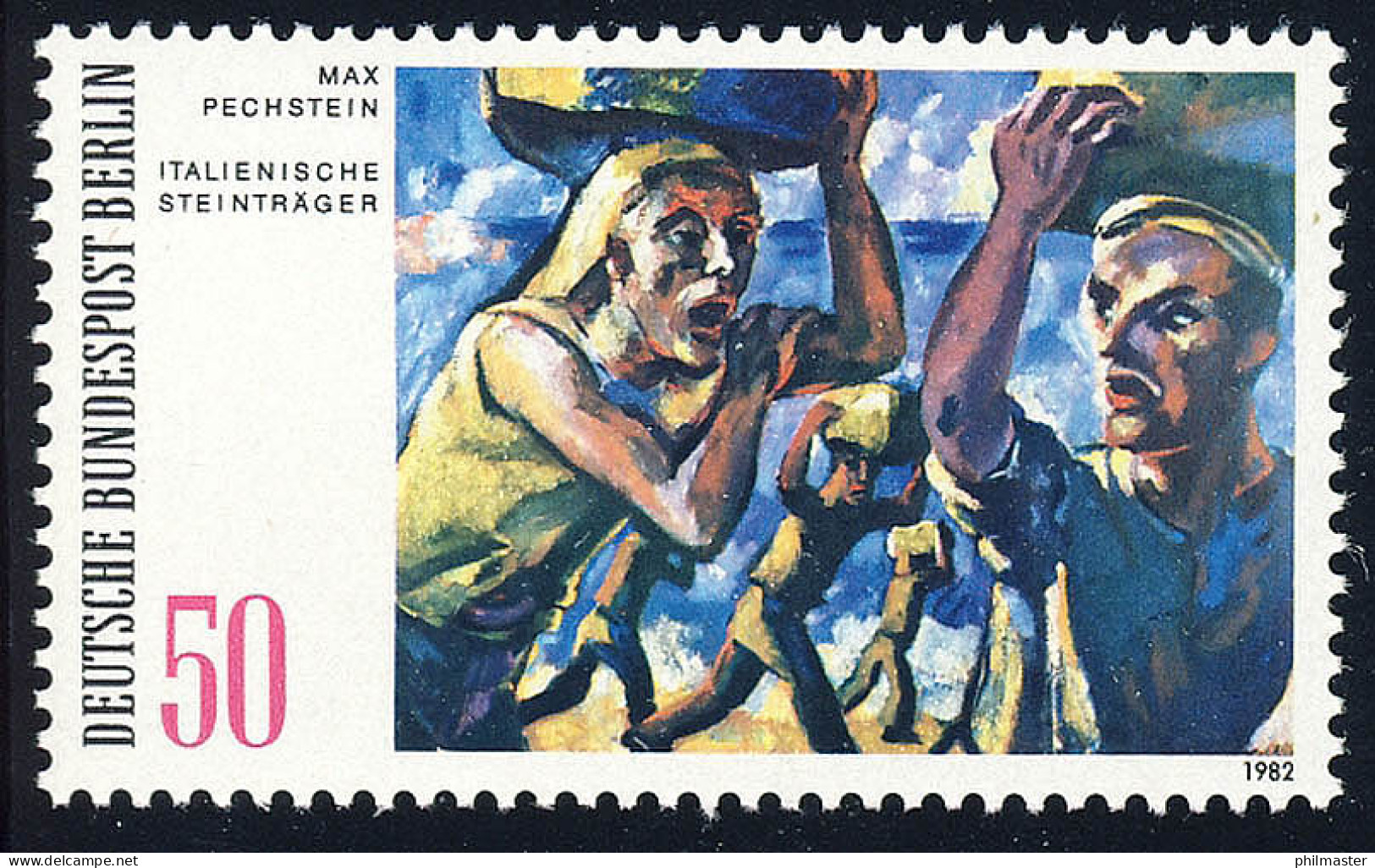 678 Gemälde 50 Pf Max Pechstein ** - Unused Stamps
