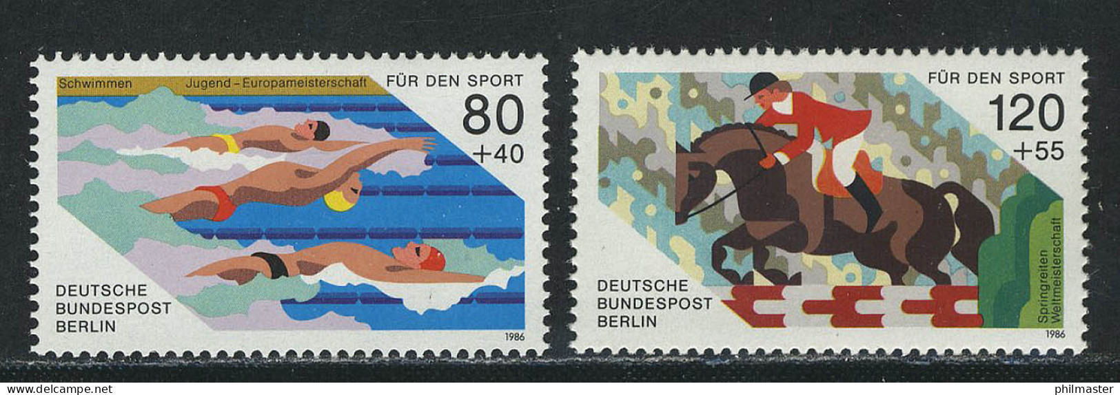 751-752 Sporthilfe 1986, Satz Postfrisch - Ungebraucht