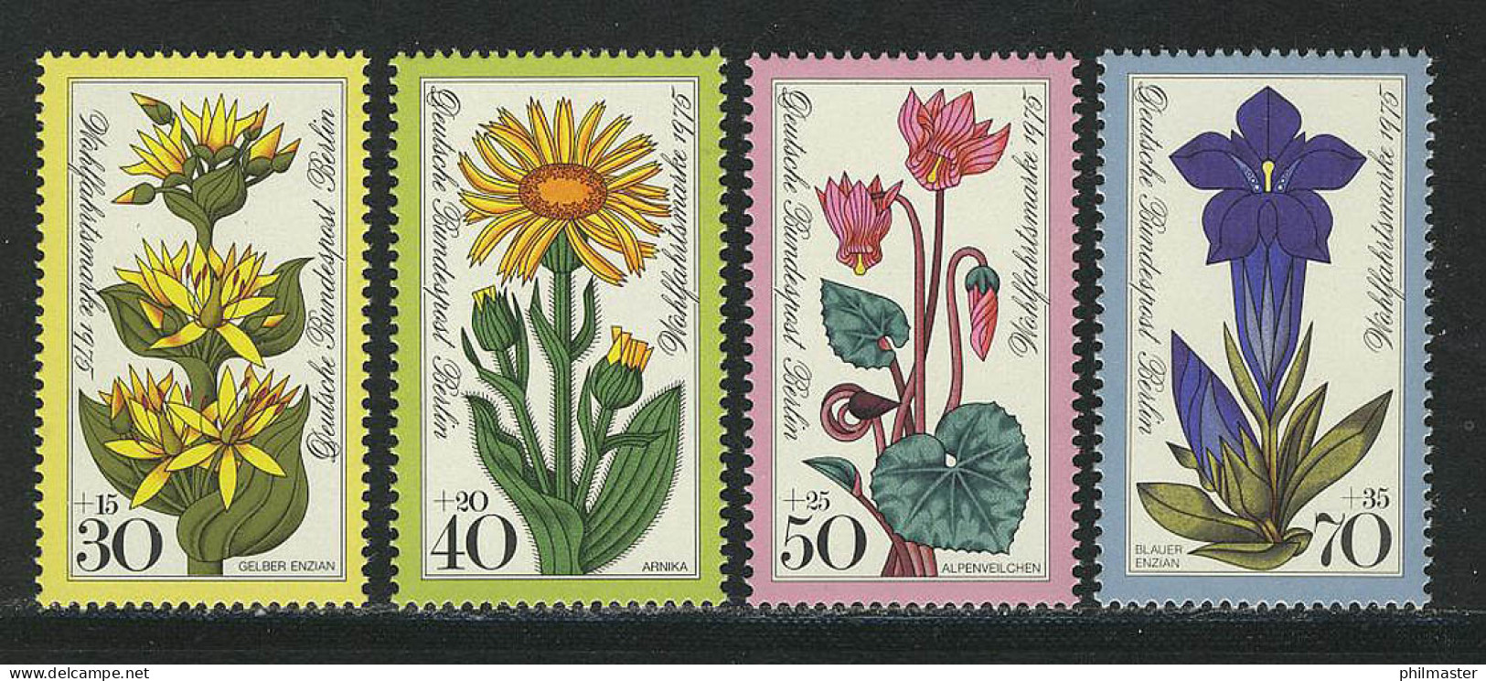 510-513 Wofa Alpenblumen 1975, Satz ** - Nuovi