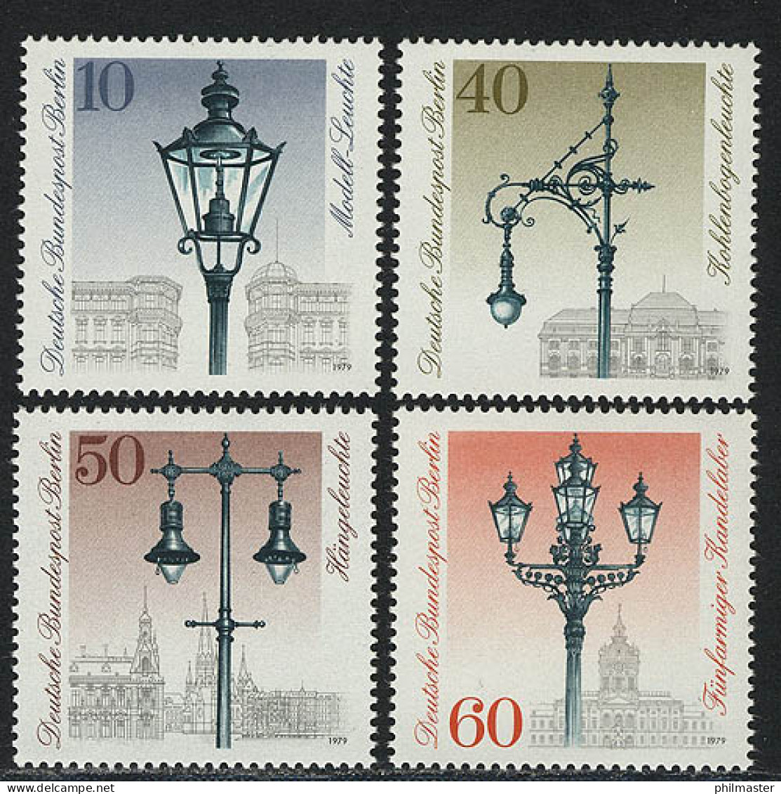 603-606 Straßenlaternen 1979, Satz ** - Unused Stamps