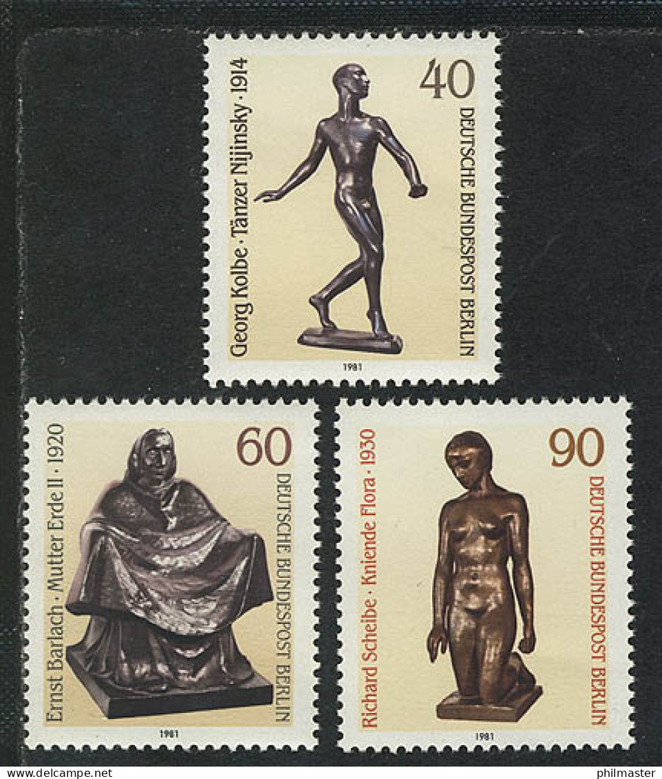 655-657 Skulpturen 1981, Satz ** - Unused Stamps