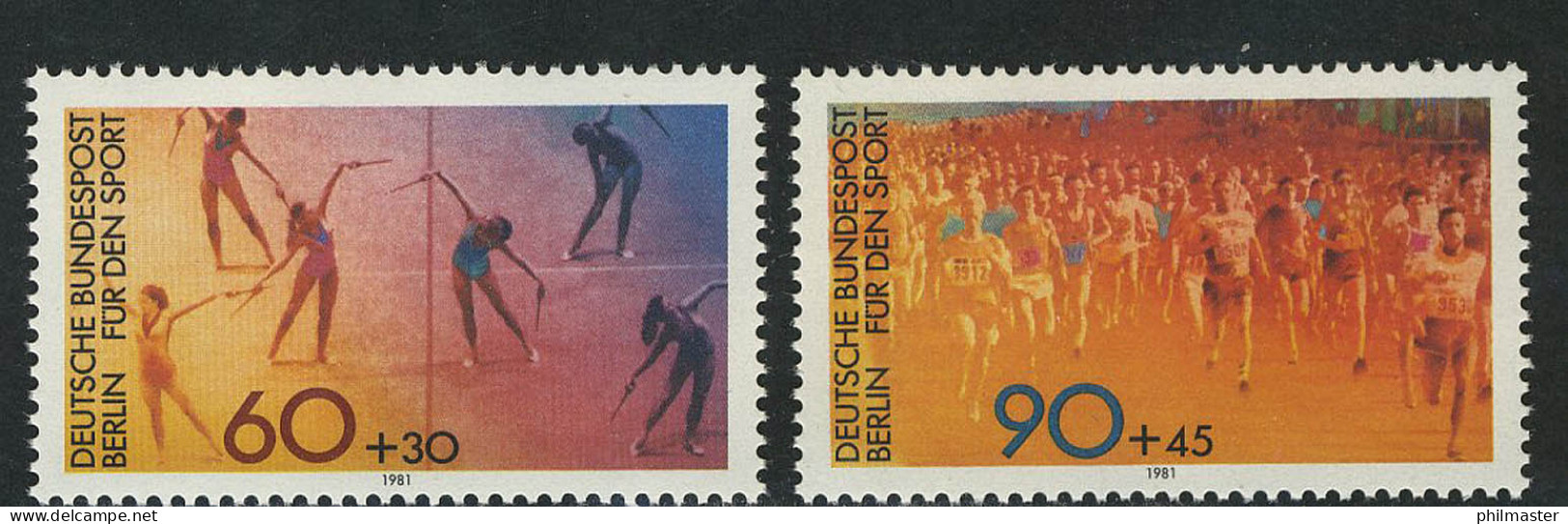 645-646 Sporthilfe 1981, Satz ** - Unused Stamps