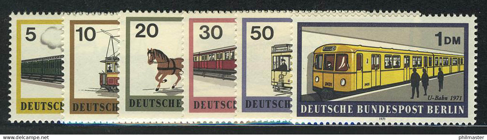 379-384 Schienenfahrzeuge 1971, Satz ** - Unused Stamps