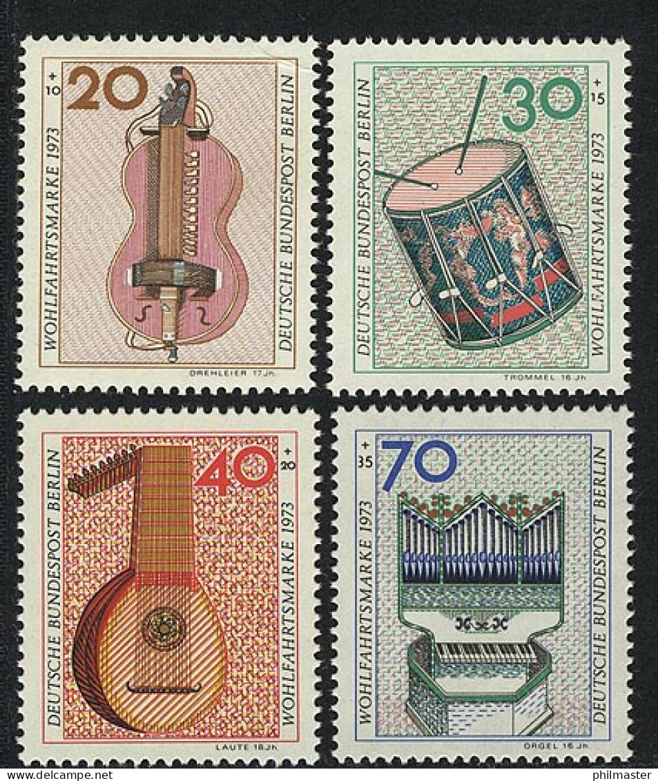 459-462 Wofa Musikinstrumente 1973, Satz ** - Unused Stamps