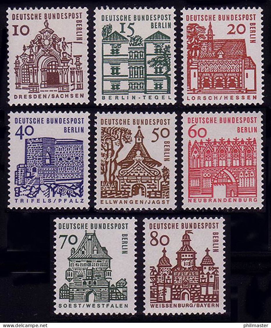 242-249 Deutsche Bauwerke, 8 Werte, Satz Postfrisch ** - Unused Stamps