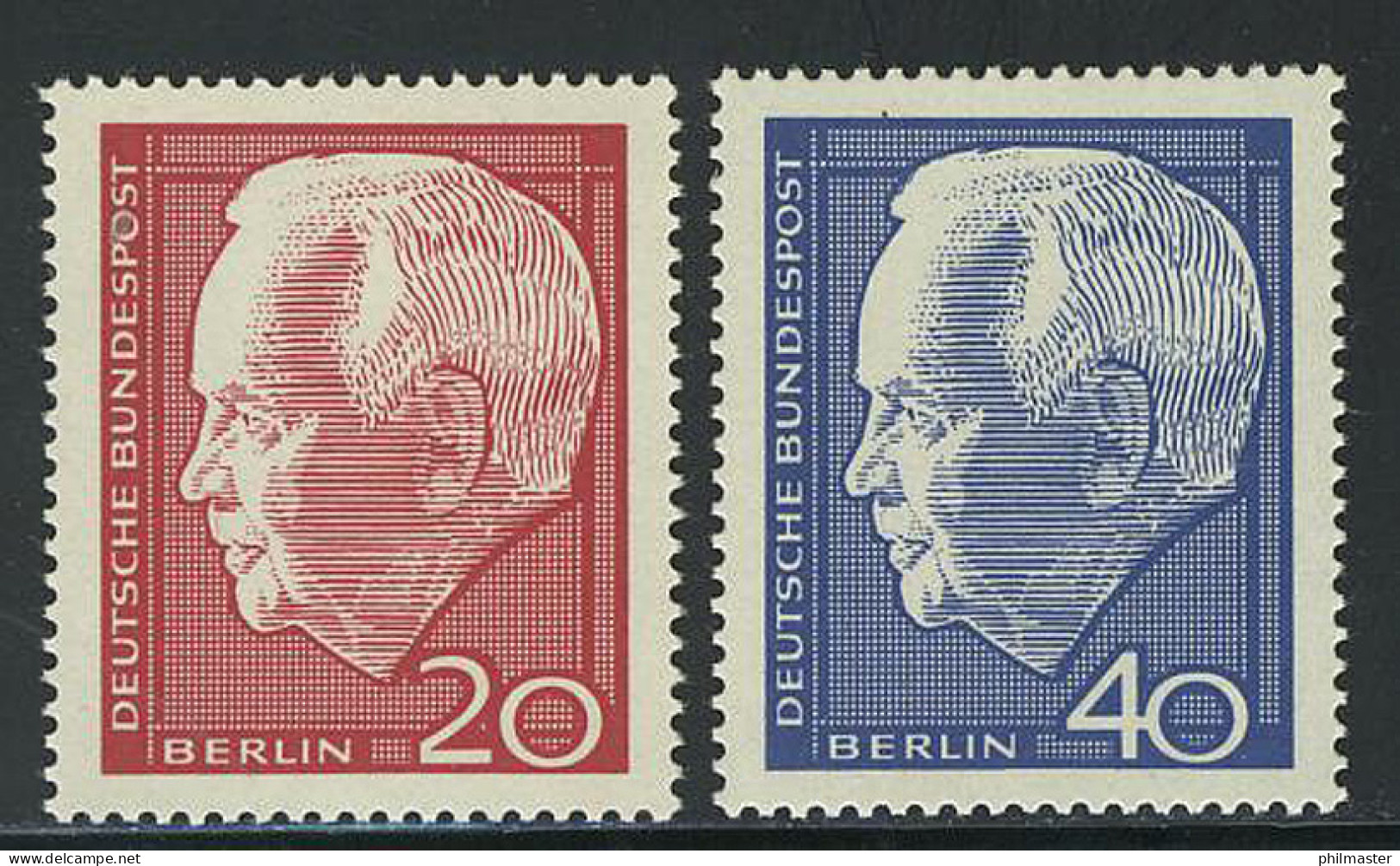 234-235 Heinrich Lübke 1964, Satz ** - Unused Stamps