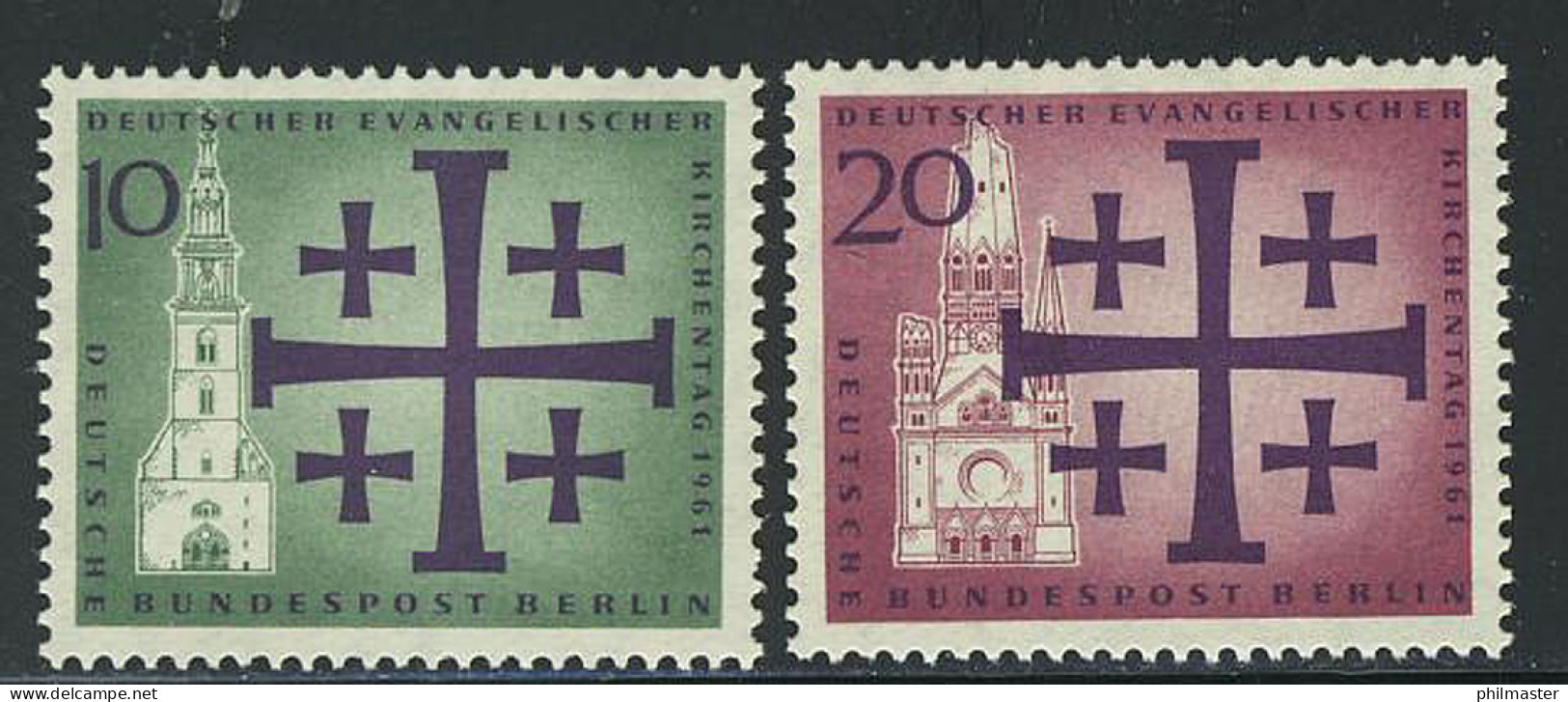 215-216 Evangelischer Kirchentag 1961, Satz ** - Unused Stamps