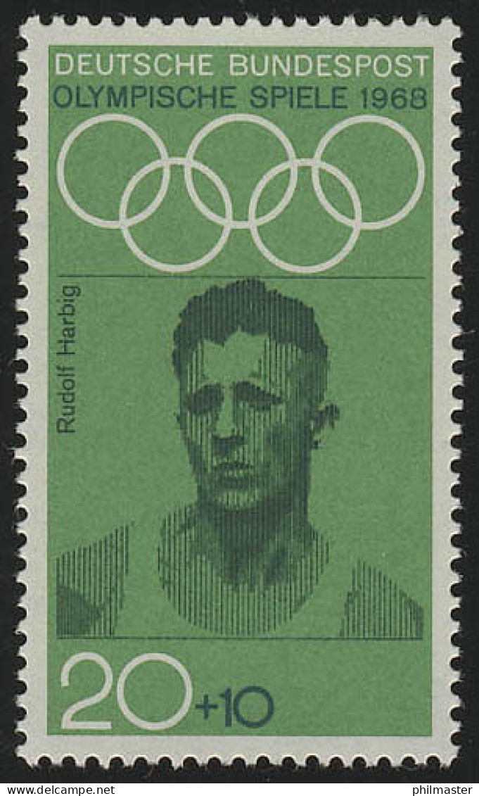 562 Olympische Sommerspiele 20+10 Pf Harbig ** - Unused Stamps