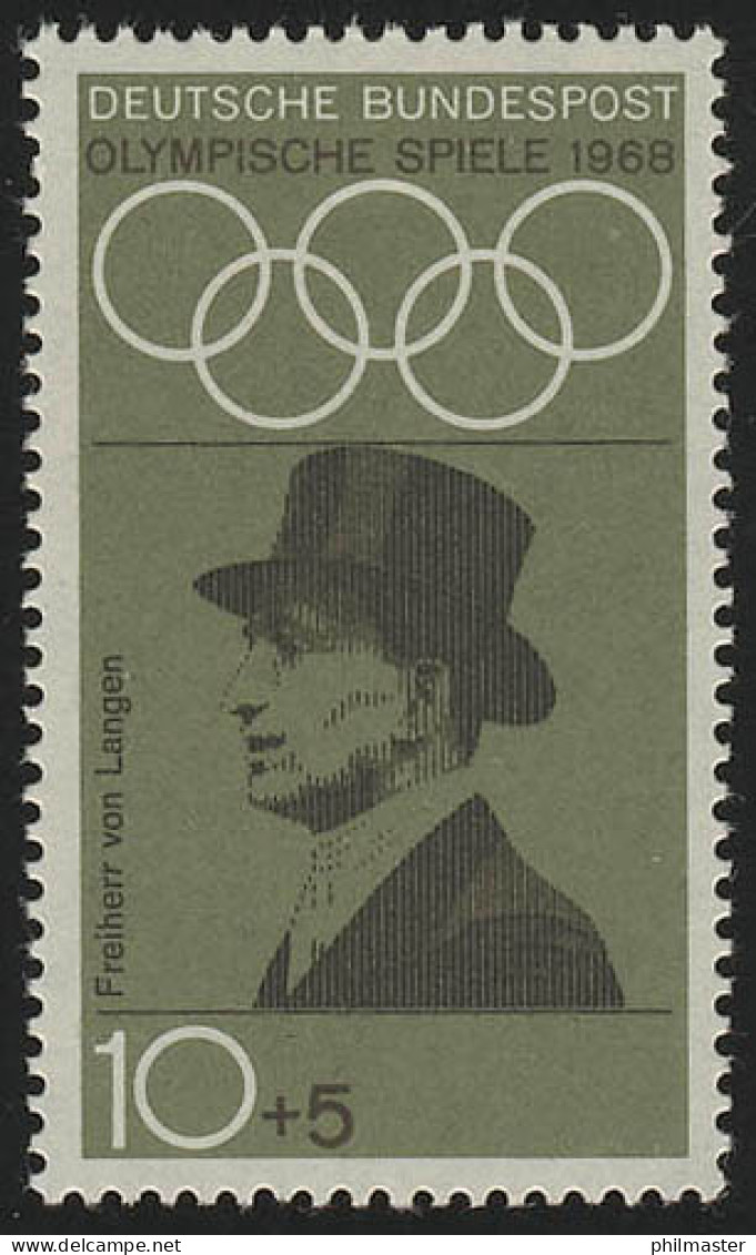 561 Olympische Sommerspiele 10+5 Pf Von Langen ** - Unused Stamps