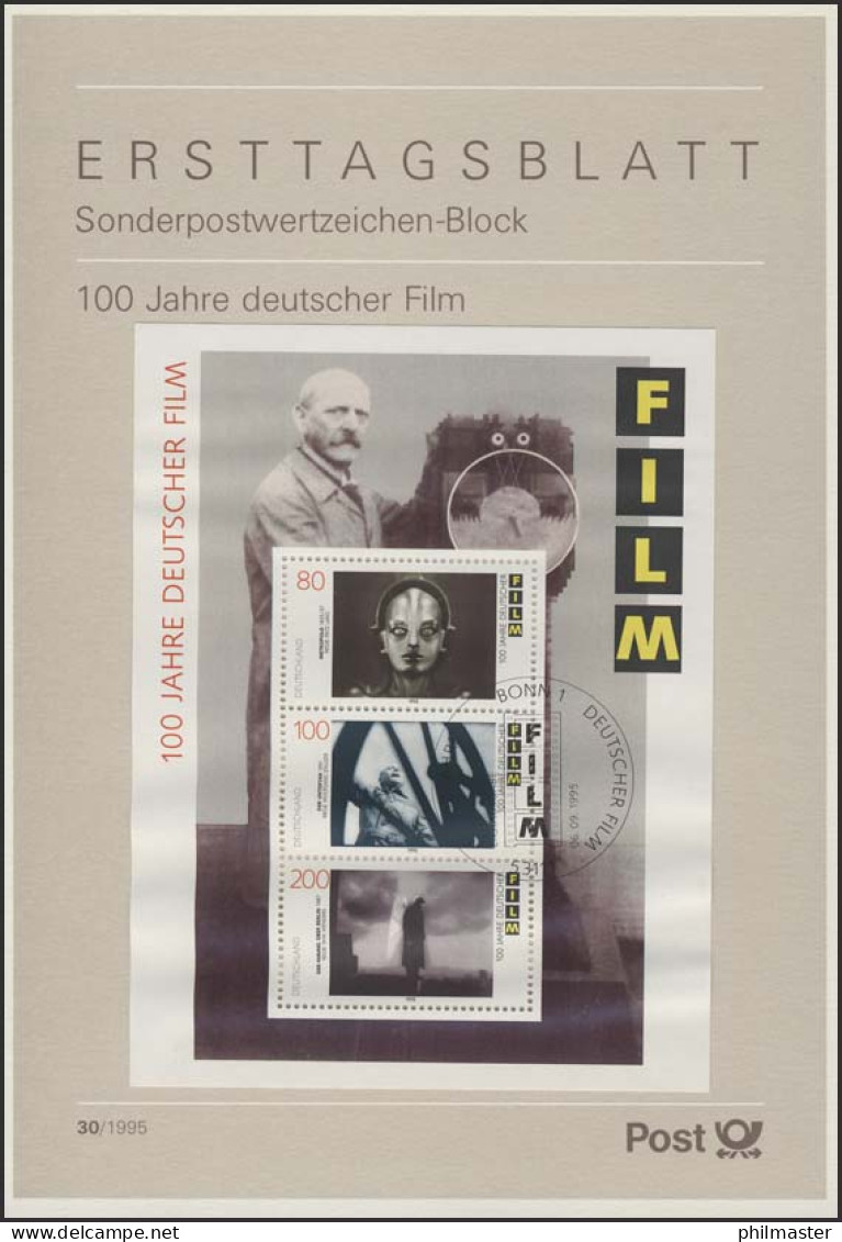 ETB 30/1995 Block Film, Wenders Staudte Lang Metropolis - 1991-2000