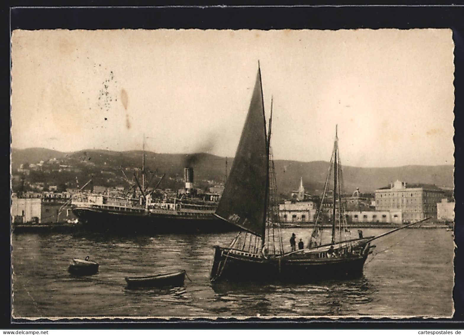 Cartolina Trieste, Panorama Dal Mare  - Trieste